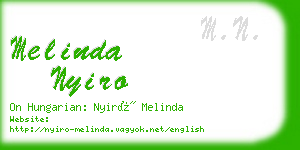 melinda nyiro business card